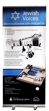 Jewish Voices Pop Up Stand